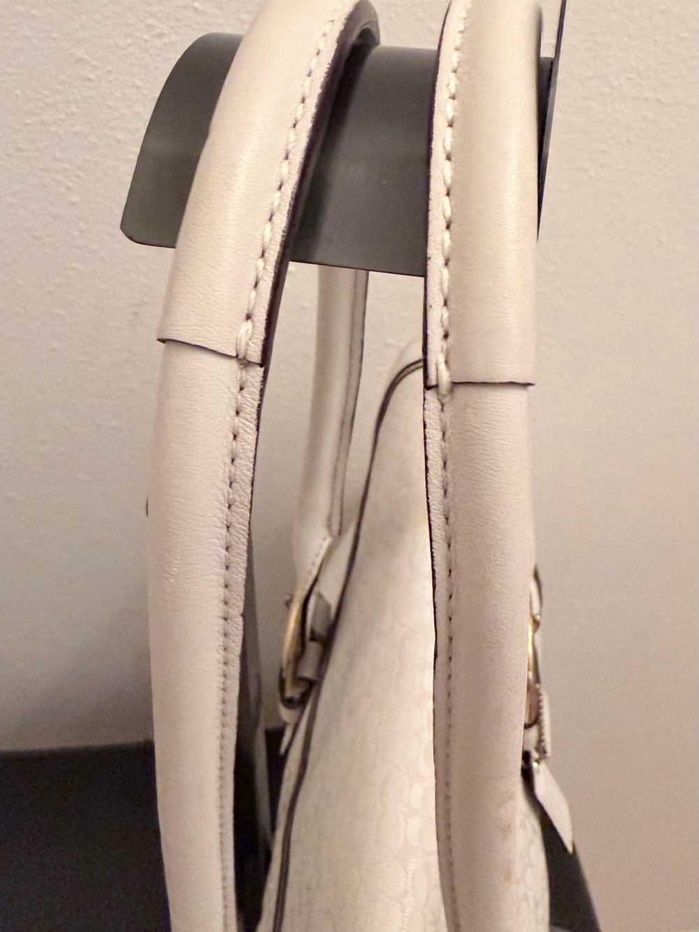 Vintage Coach Flap Satchel Cream Signature C Canvas/Leather with Matching Wallet - Picture 13 of 16